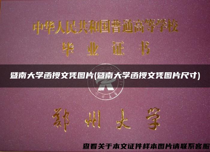 暨南大学函授文凭图片(暨南大学函授文凭图片尺寸)