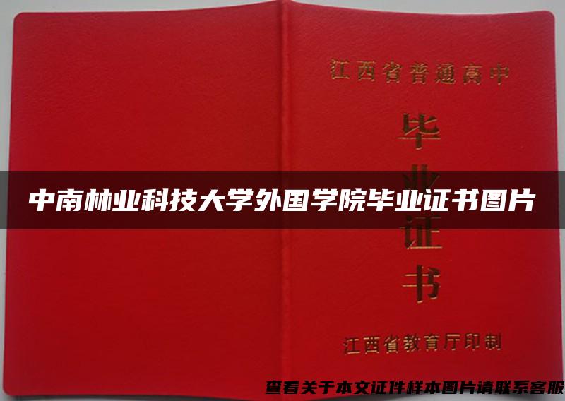 中南林业科技大学外国学院毕业证书图片