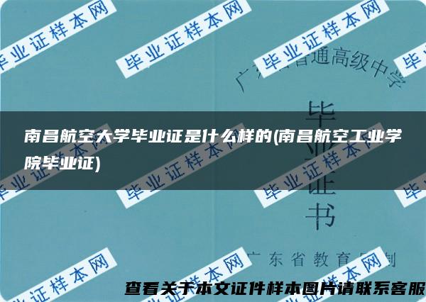 南昌航空大学毕业证是什么样的(南昌航空工业学院毕业证)