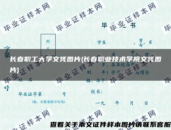 长春职工大学文凭图片(长春职业技术学院文凭图片)