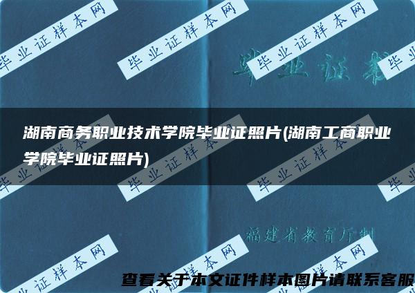 湖南商务职业技术学院毕业证照片(湖南工商职业学院毕业证照片)