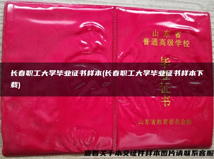 长春职工大学毕业证书样本(长春职工大学毕业证书样本下载)