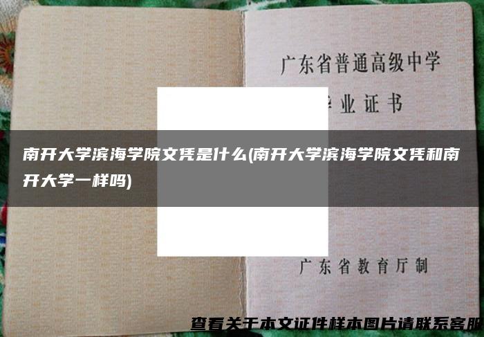 南开大学滨海学院文凭是什么(南开大学滨海学院文凭和南开大学一样吗)