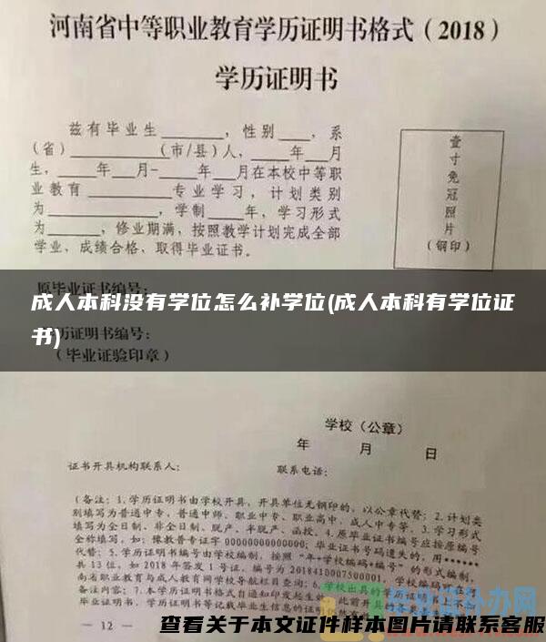 成人本科没有学位怎么补学位(成人本科有学位证书)