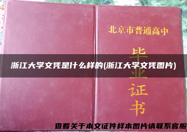 浙江大学文凭是什么样的(浙江大学文凭图片)