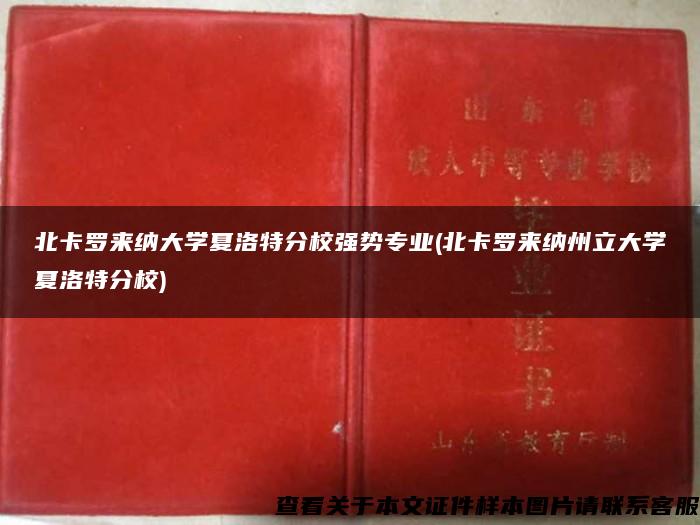 北卡罗来纳大学夏洛特分校强势专业(北卡罗来纳州立大学夏洛特分校)