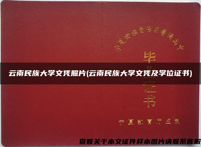 云南民族大学文凭照片(云南民族大学文凭及学位证书)