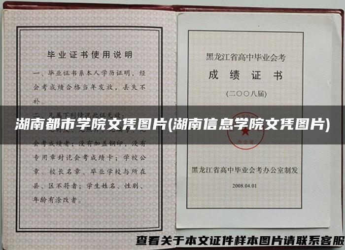 湖南都市学院文凭图片(湖南信息学院文凭图片)