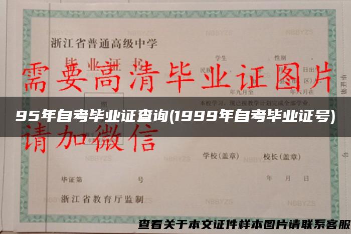 95年自考毕业证查询(1999年自考毕业证号)