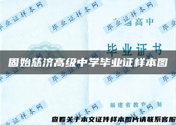 固始慈济高级中学毕业证样本图