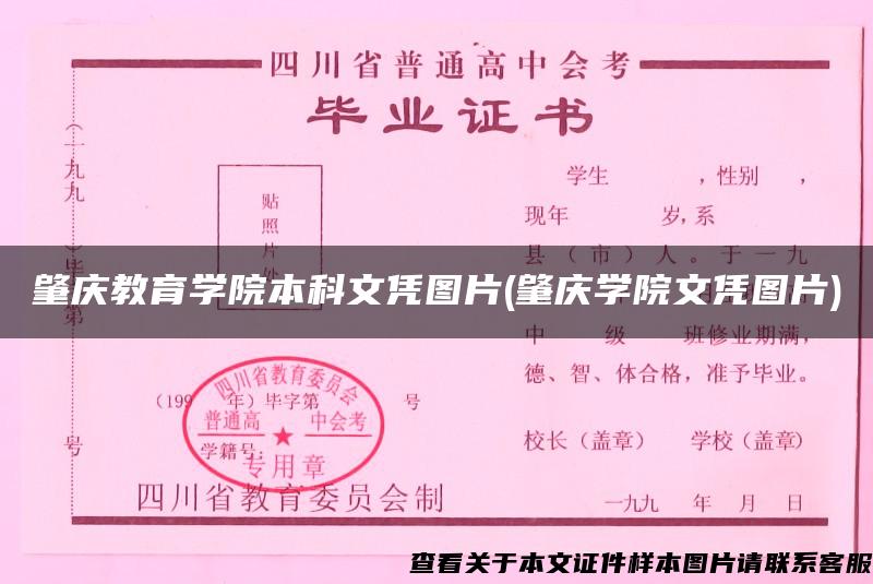 肇庆教育学院本科文凭图片(肇庆学院文凭图片)