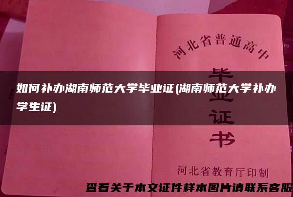 如何补办湖南师范大学毕业证(湖南师范大学补办学生证)