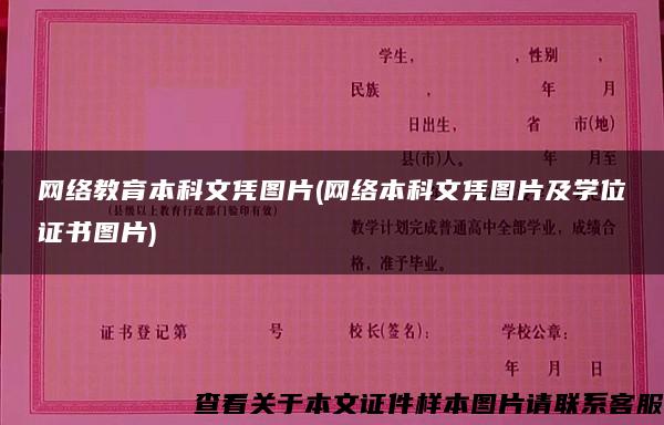 网络教育本科文凭图片(网络本科文凭图片及学位证书图片)