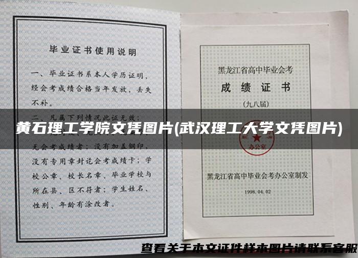 黄石理工学院文凭图片(武汉理工大学文凭图片)