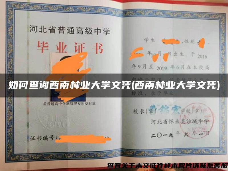 如何查询西南林业大学文凭(西南林业大学文凭)