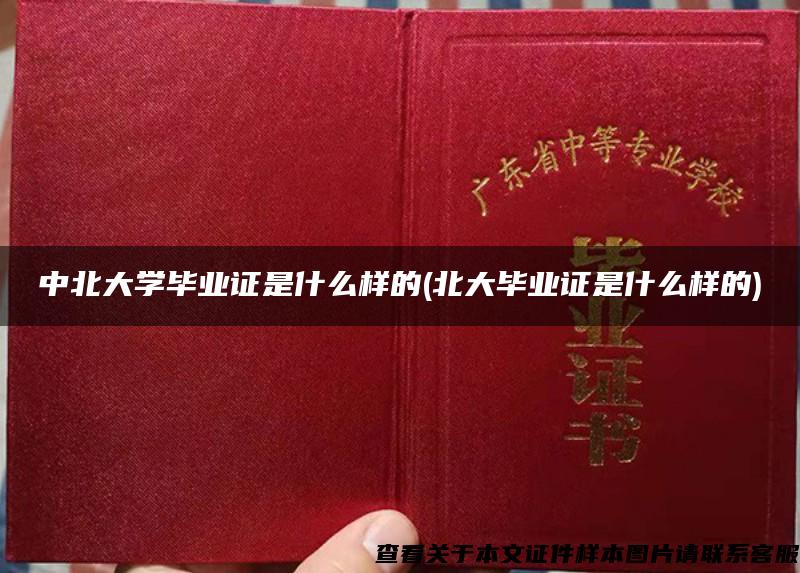 中北大学毕业证是什么样的(北大毕业证是什么样的)