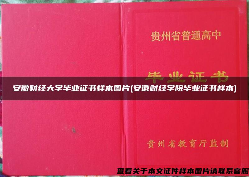 安徽财经大学毕业证书样本图片(安徽财经学院毕业证书样本)