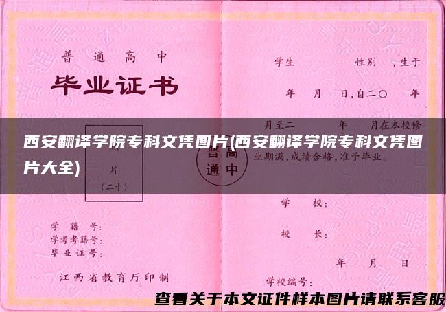 西安翻译学院专科文凭图片(西安翻译学院专科文凭图片大全)