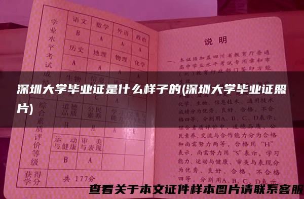 深圳大学毕业证是什么样子的(深圳大学毕业证照片)