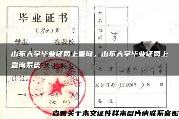 山东大学毕业证网上查询，山东大学毕业证网上查询系统