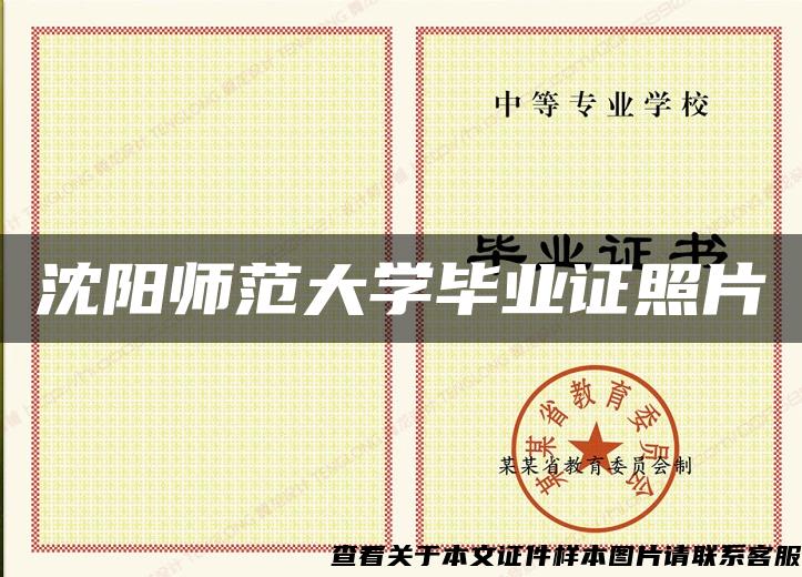 沈阳师范大学毕业证照片