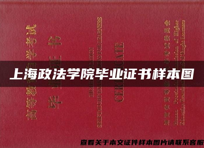 上海政法学院毕业证书样本图