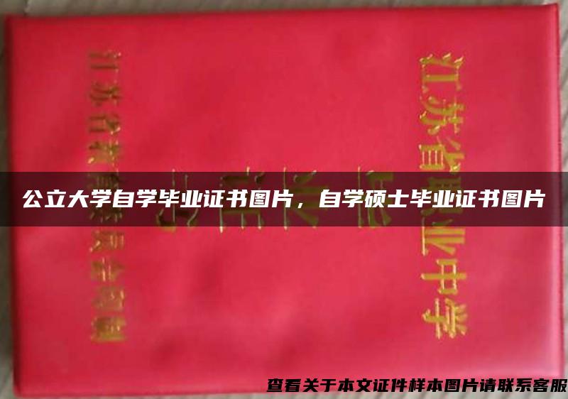 公立大学自学毕业证书图片，自学硕士毕业证书图片