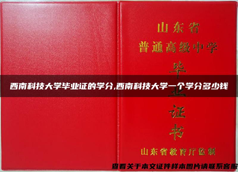 西南科技大学毕业证的学分,西南科技大学一个学分多少钱