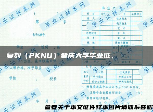 复刻（PKNU）釜庆大学毕业证，부경대학교 졸업