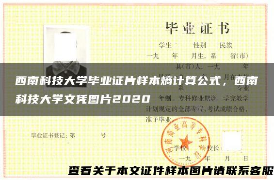 西南科技大学毕业证片样本熵计算公式，西南科技大学文凭图片2020