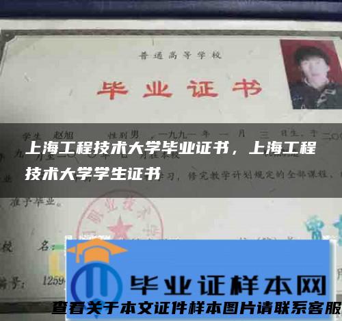 上海工程技术大学毕业证书，上海工程技术大学学生证书