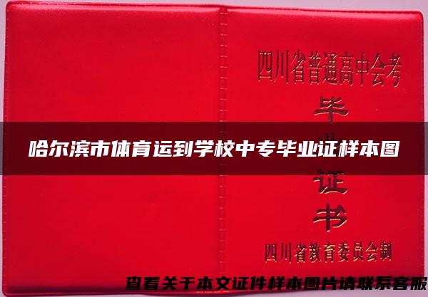 哈尔滨市体育运到学校中专毕业证样本图