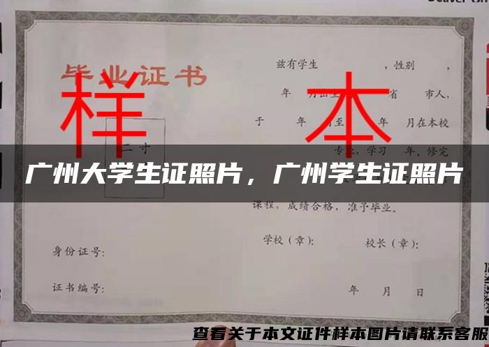 广州大学生证照片，广州学生证照片