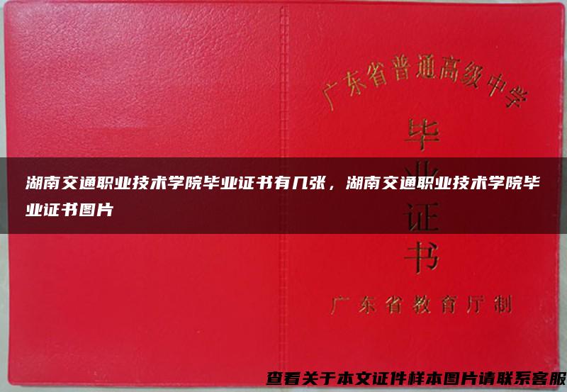 湖南交通职业技术学院毕业证书有几张，湖南交通职业技术学院毕业证书图片