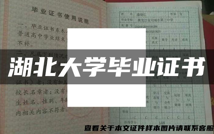 湖北大学毕业证书