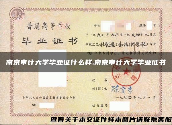 南京审计大学毕业证什么样,南京审计大学毕业证书