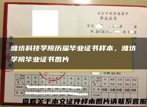 潍坊科技学院历届毕业证书样本，潍坊学院毕业证书图片