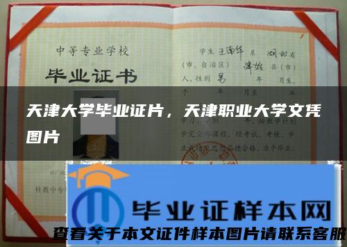 天津大学毕业证片，天津职业大学文凭图片