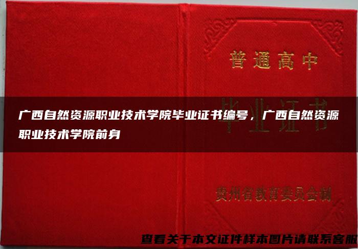 广西自然资源职业技术学院毕业证书编号，广西自然资源职业技术学院前身