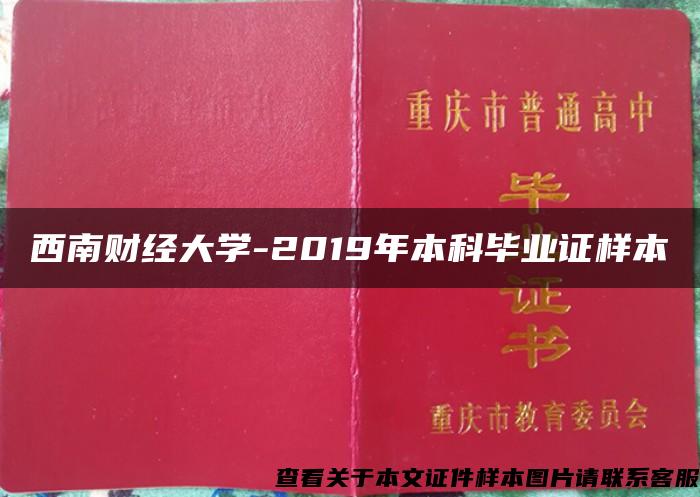 西南财经大学-2019年本科毕业证样本