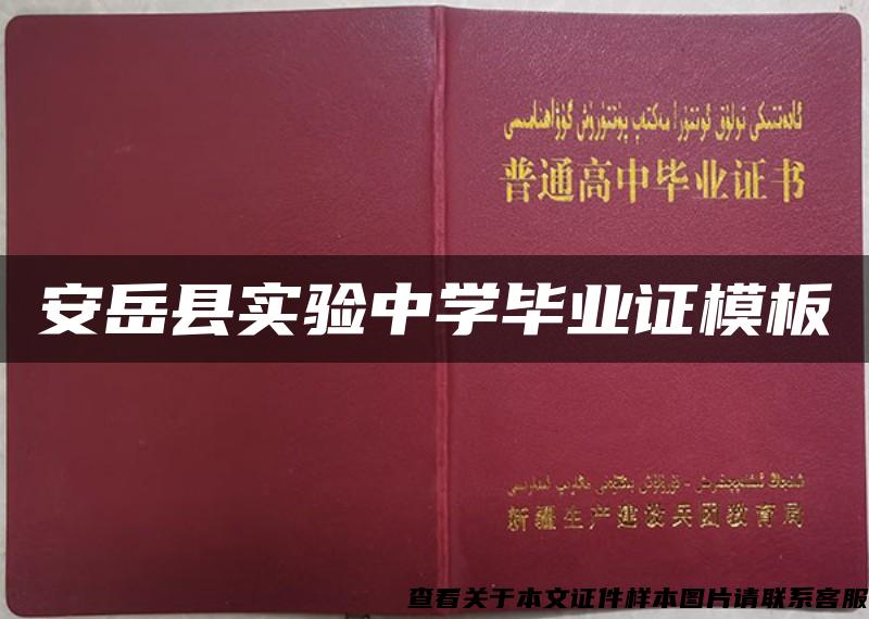 安岳县实验中学毕业证模板