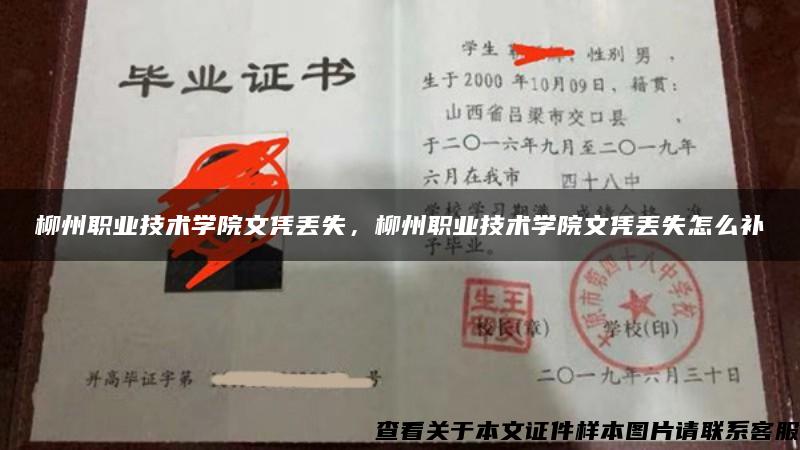 柳州职业技术学院文凭丢失，柳州职业技术学院文凭丢失怎么补