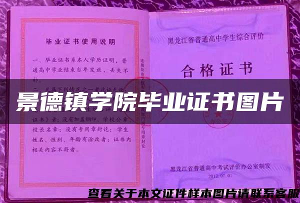 景德镇学院毕业证书图片