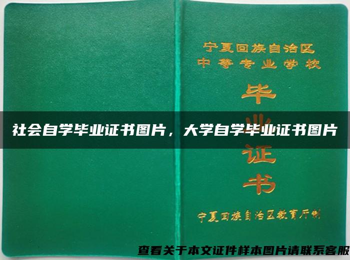 社会自学毕业证书图片，大学自学毕业证书图片