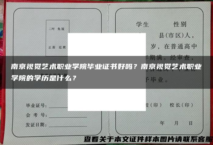 南京视觉艺术职业学院毕业证书好吗？南京视觉艺术职业学院的学历是什么？