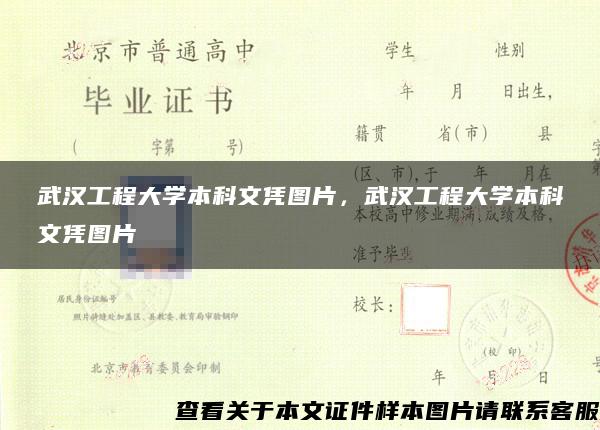 武汉工程大学本科文凭图片，武汉工程大学本科文凭图片