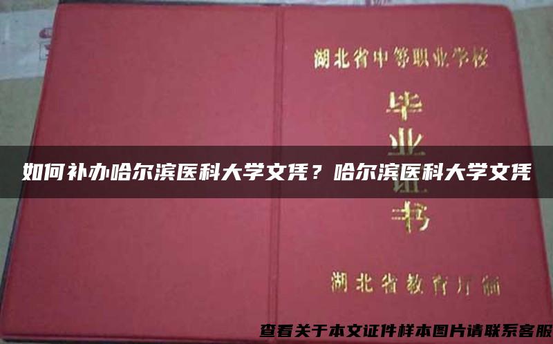 如何补办哈尔滨医科大学文凭？哈尔滨医科大学文凭