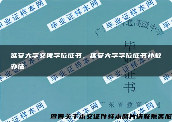 延安大学文凭学位证书，延安大学学位证书补救办法