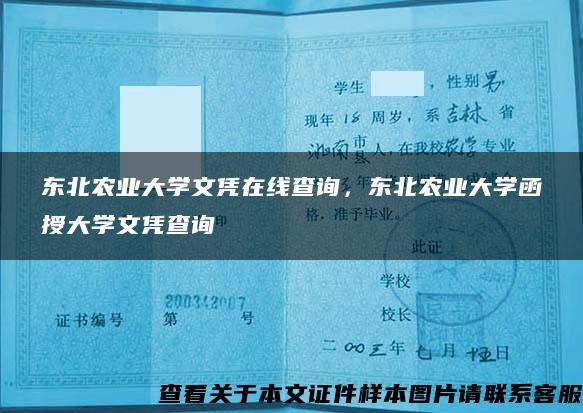 东北农业大学文凭在线查询，东北农业大学函授大学文凭查询