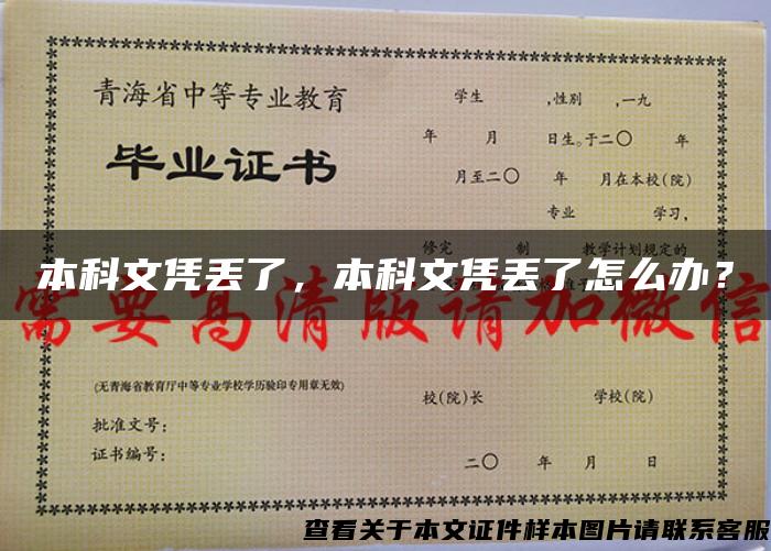 本科文凭丢了，本科文凭丢了怎么办？